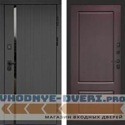 Входная дверь Роял графит Марсель шоколад