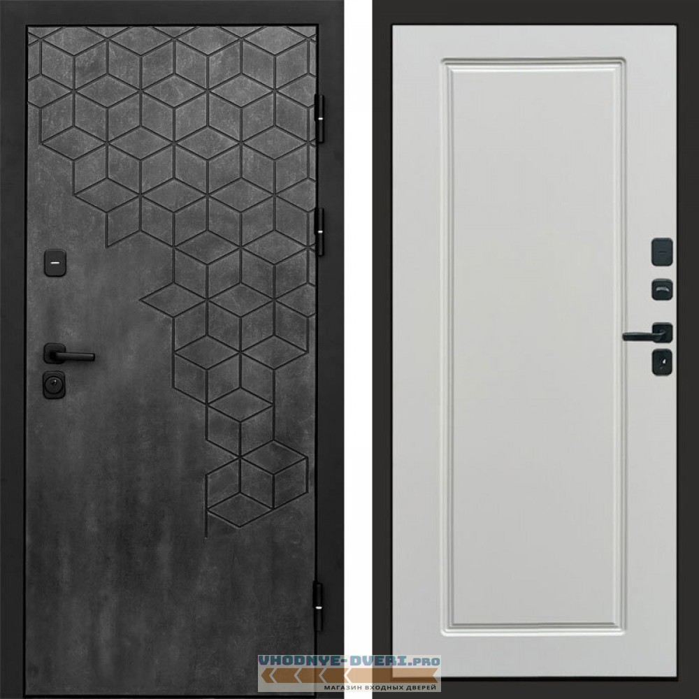 Входная дверь Спейс бетон Гранд белый софт