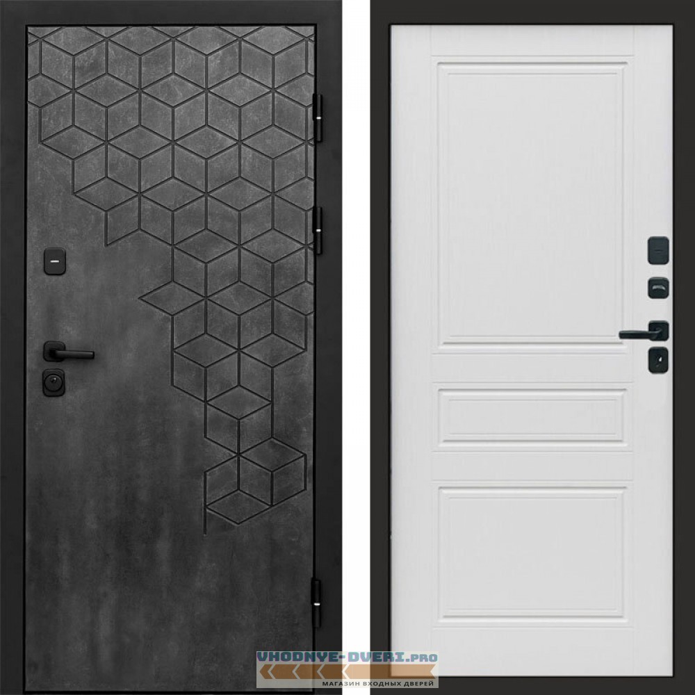 Входная дверь Спейс бетон Классика лиственница