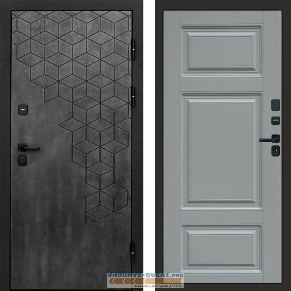 Входная дверь Спейс бетон Лион grey софт