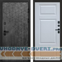 Входная дверь Спейс бетон Лион белый софт