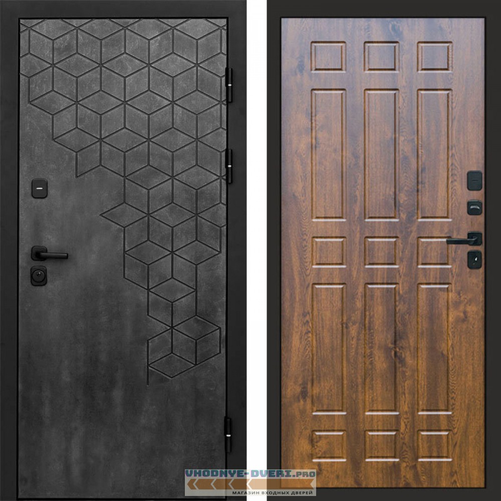 Входная дверь Спейс бетон Спарта дуб