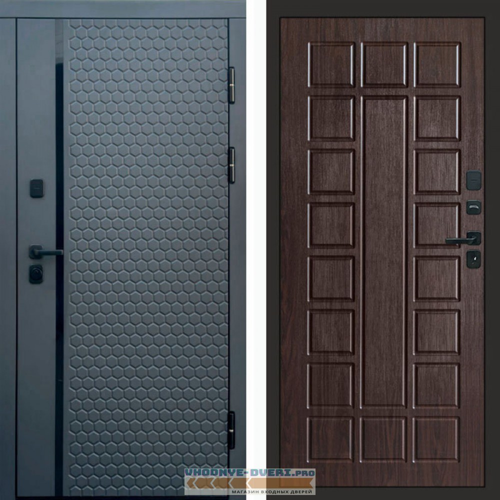 Входная дверь Simple графит Престиж венге