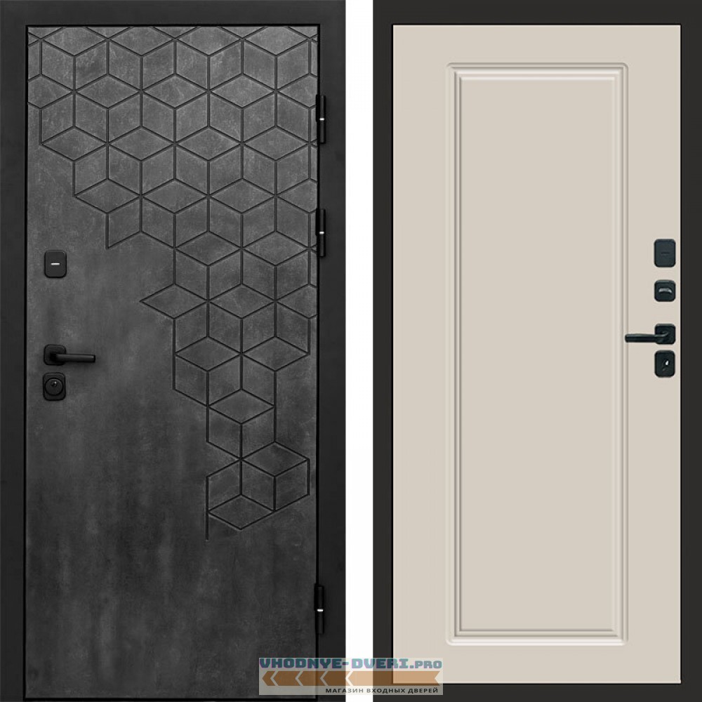 Входная дверь Спейс бетон Гранд слоновая кость