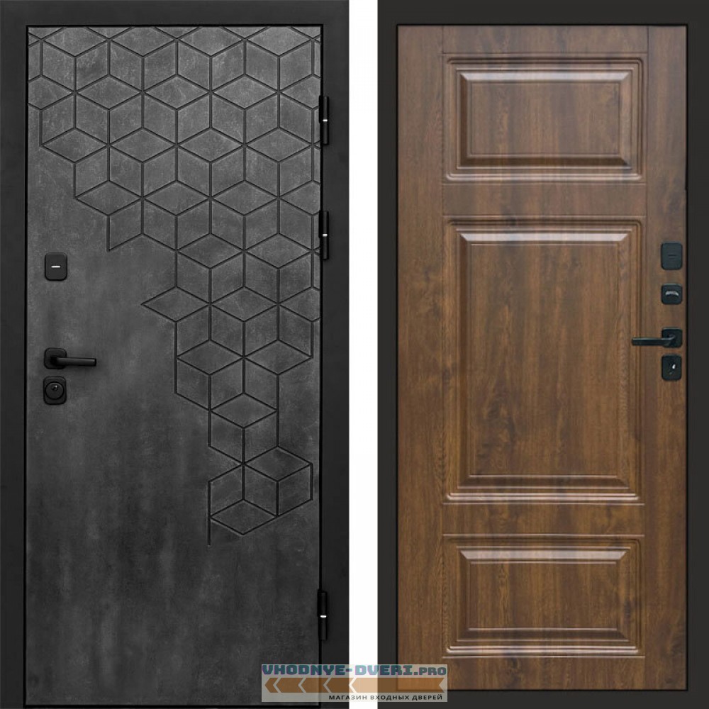 Входная дверь Спейс бетон Лион дуб