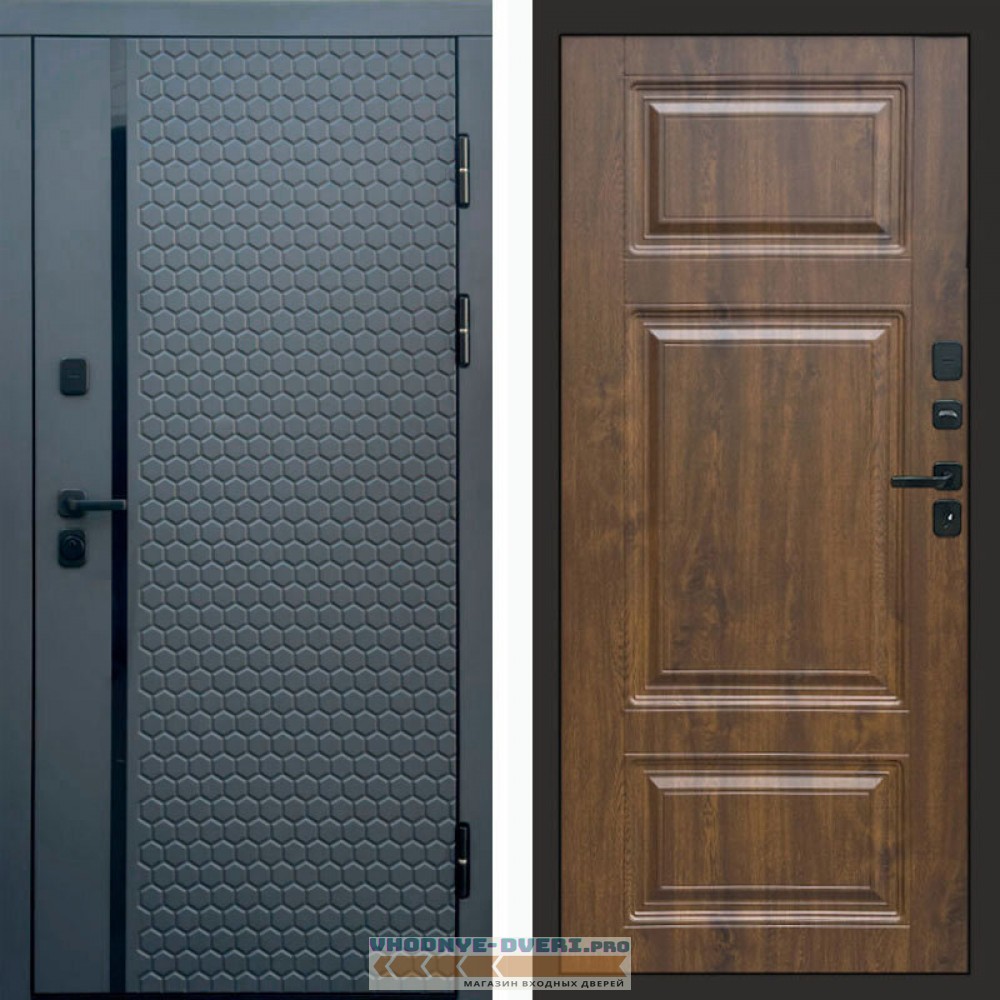 Входная дверь Simple графит Лион дуб