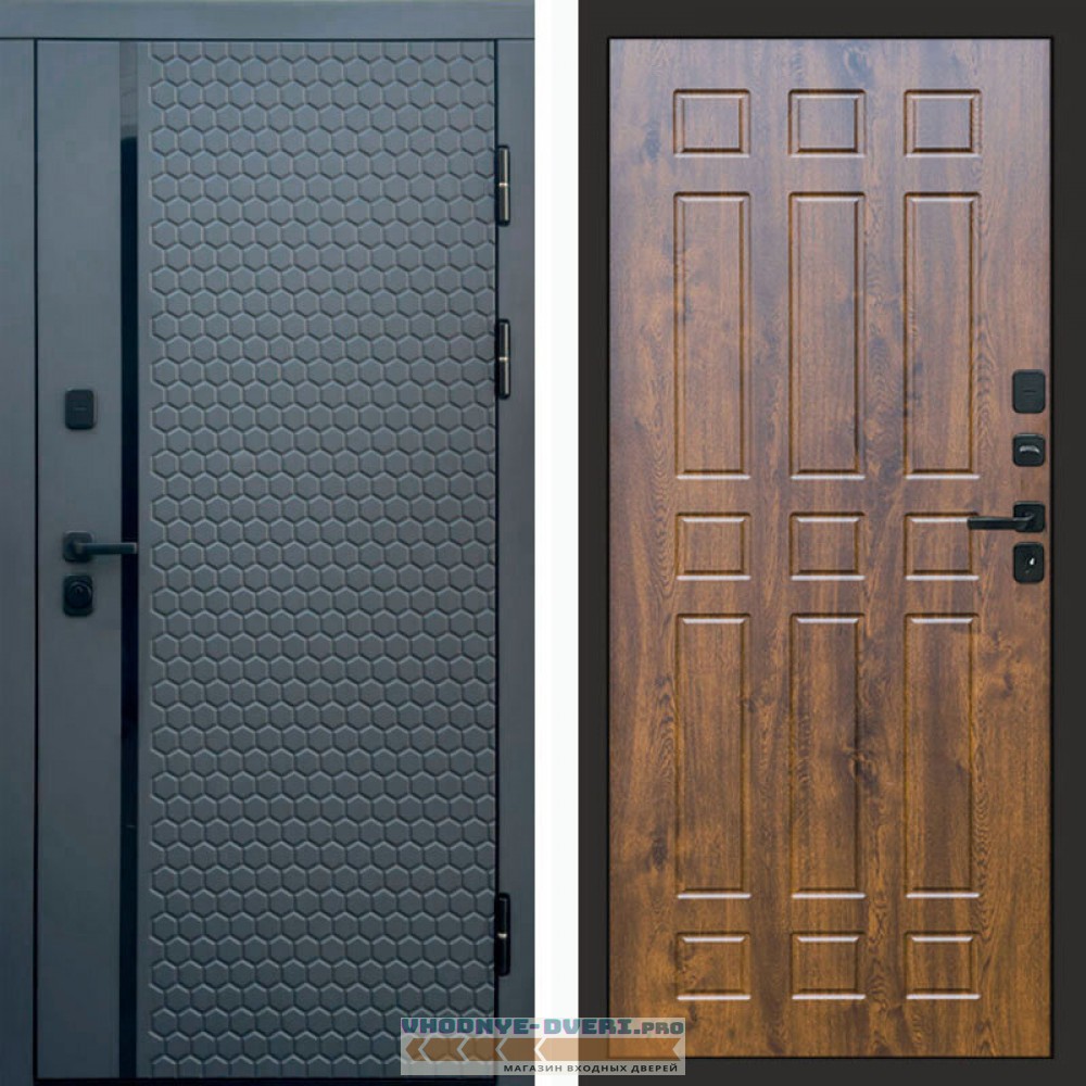 Входная дверь Simple графит Спарта дуб