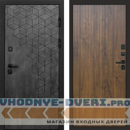 Входная дверь Спейс бетон Flat дуб