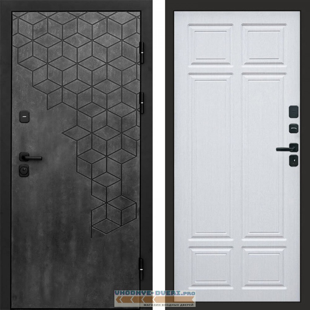 Входная дверь Спейс бетон Лиственница премиум