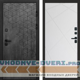 Входная дверь Спейс бетон Лучи белый