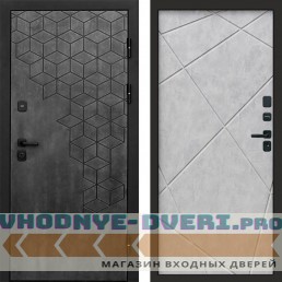 Входная дверь Спейс бетон Лучи бетон светлый