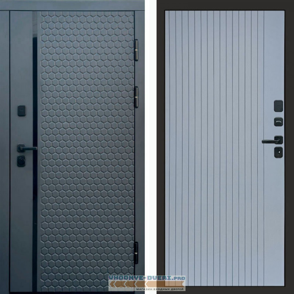 Входная дверь Simple графит Flat grey софт