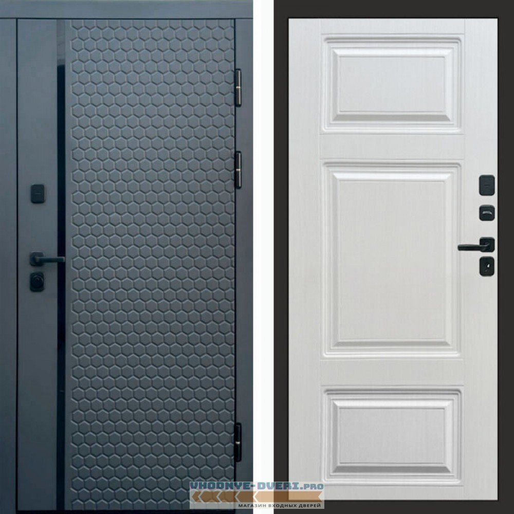 Входная дверь Simple графит Лион лиственница