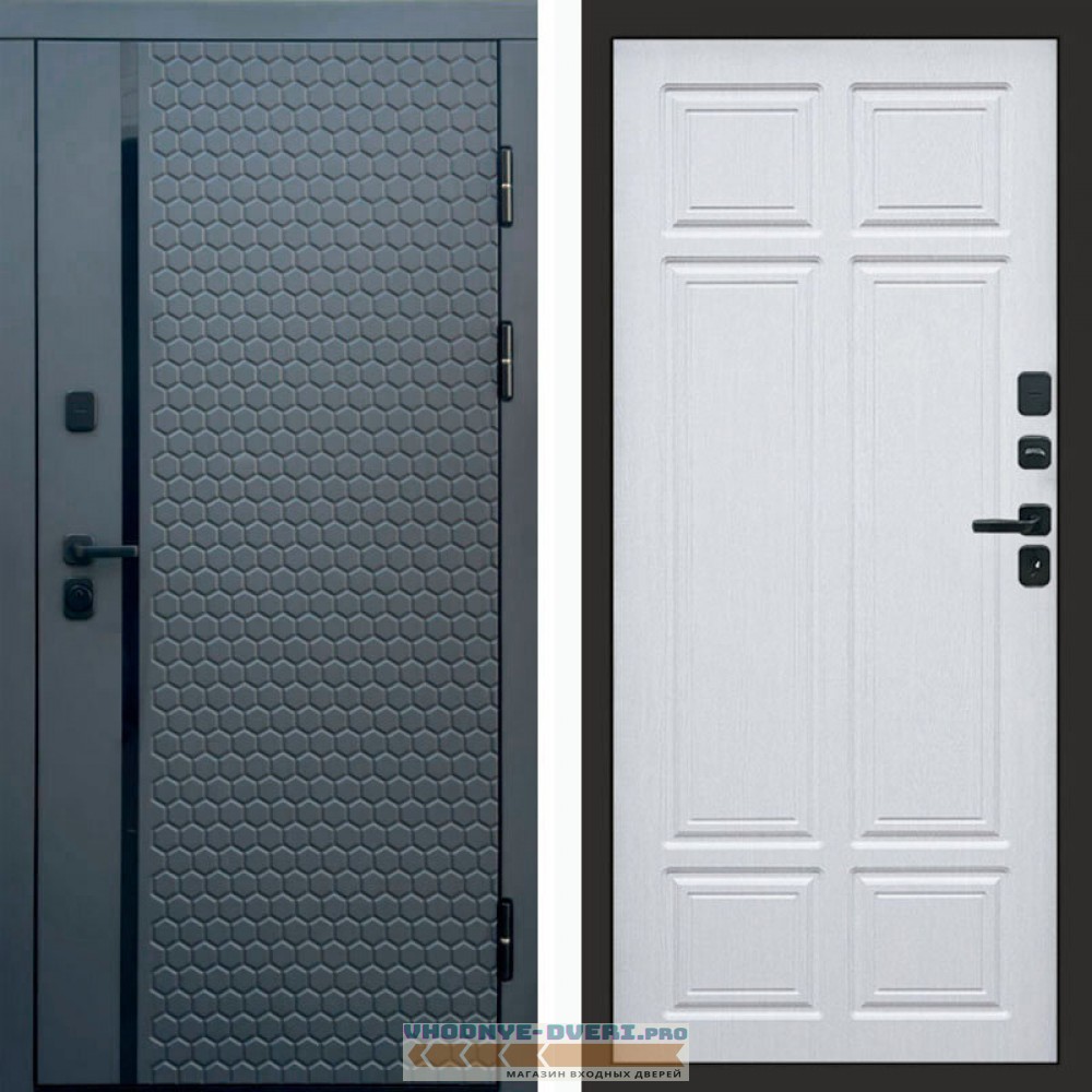 Входная дверь Simple графит Лиственница премиум