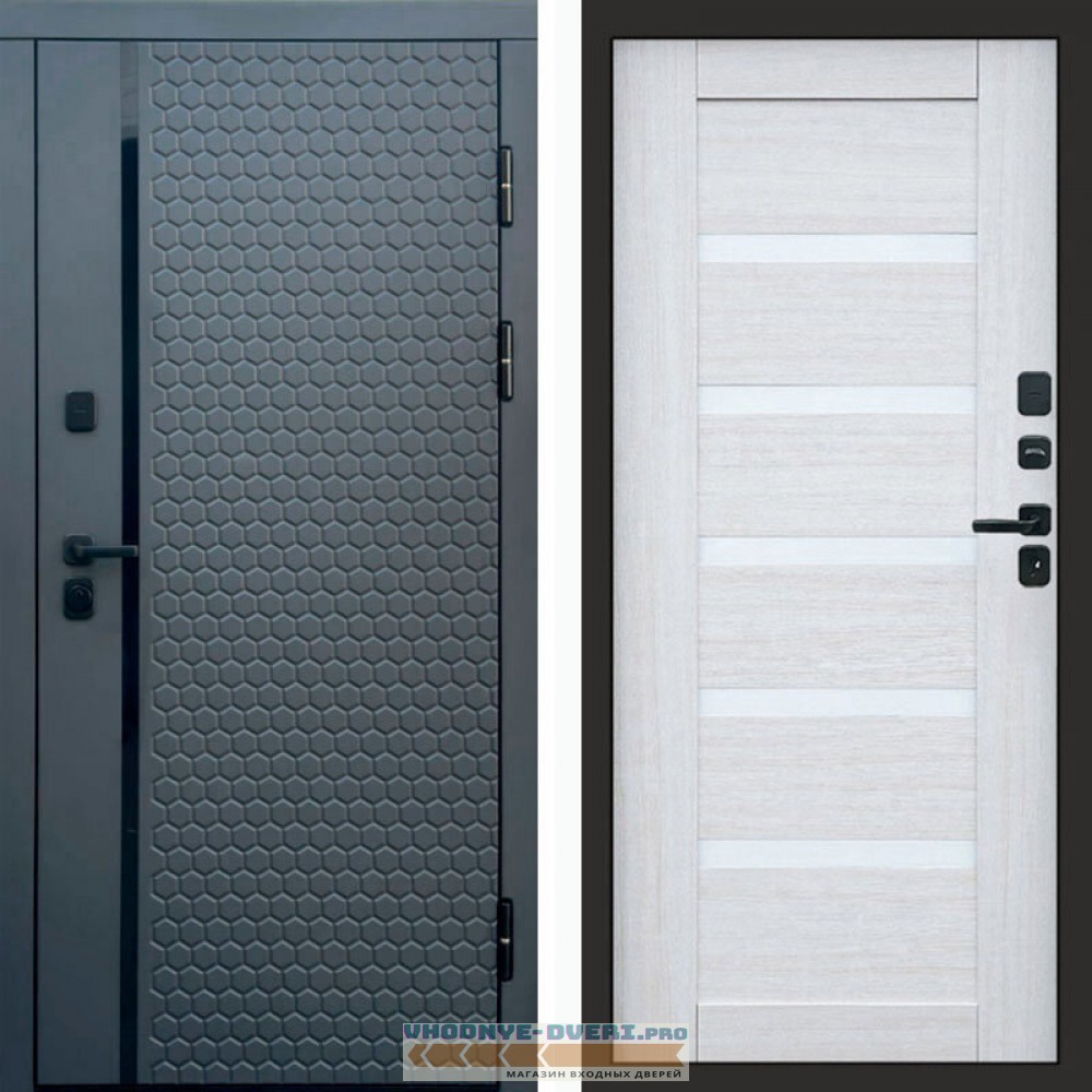 Входная дверь Simple графит Царга лиственница