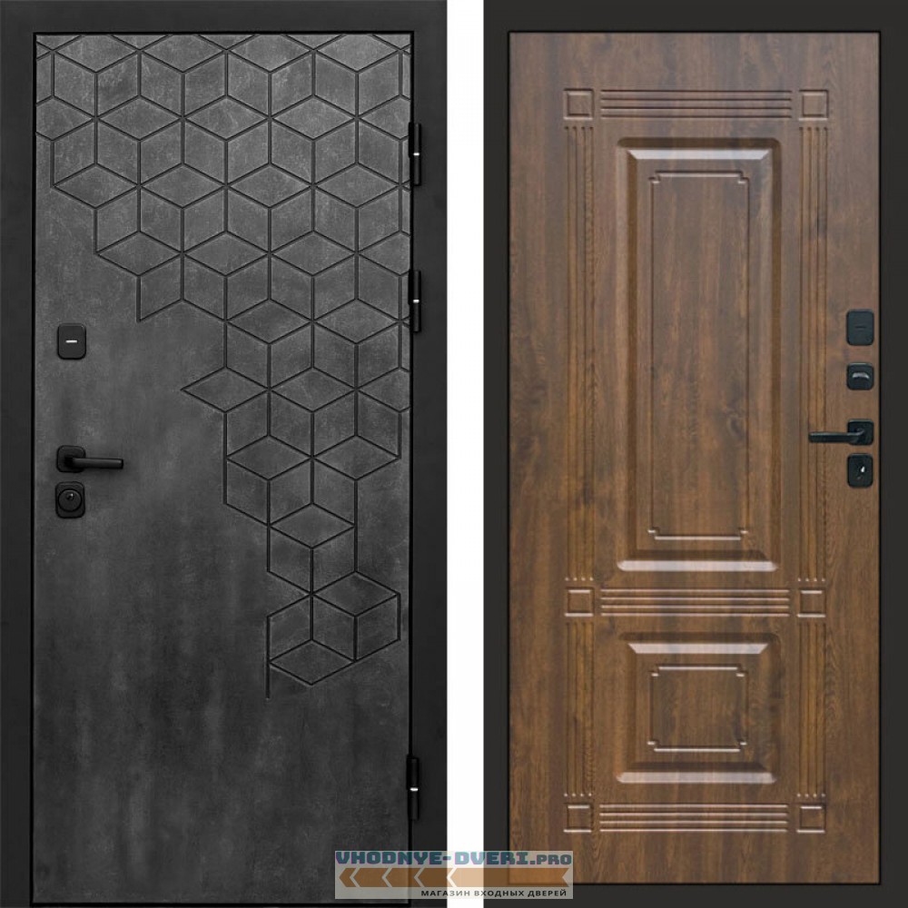 Входная дверь Спейс бетон Мадрид дуб