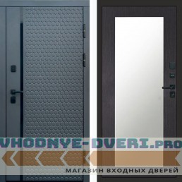 Входная дверь Simple графит Зеркало триумф венге