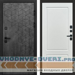 Входная дверь Спейс бетон Марсель белый софт