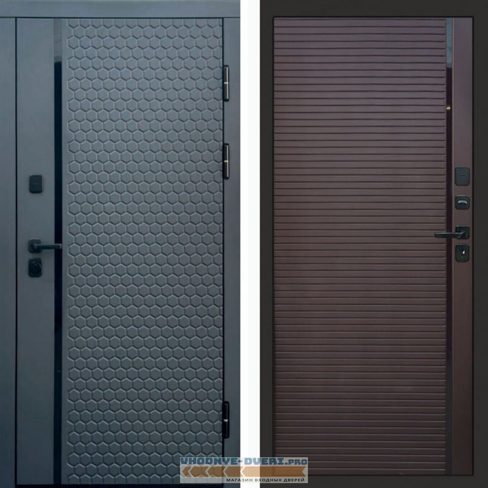 Входная дверь Simple графит Porte шоколад