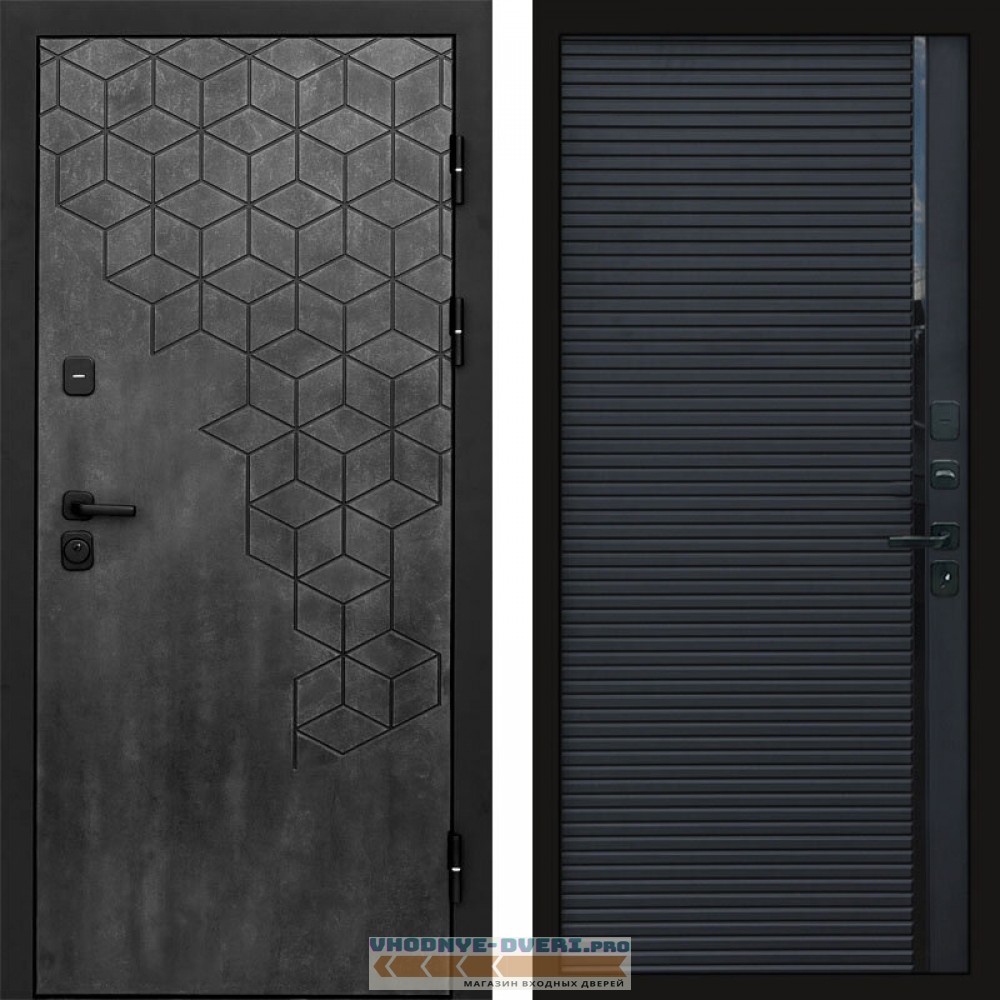 Входная дверь Спейс бетон Porte black