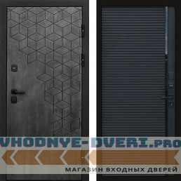 Входная дверь Спейс бетон Porte black