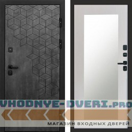 Входная дверь Спейс бетон Зеркало триумф лиственница