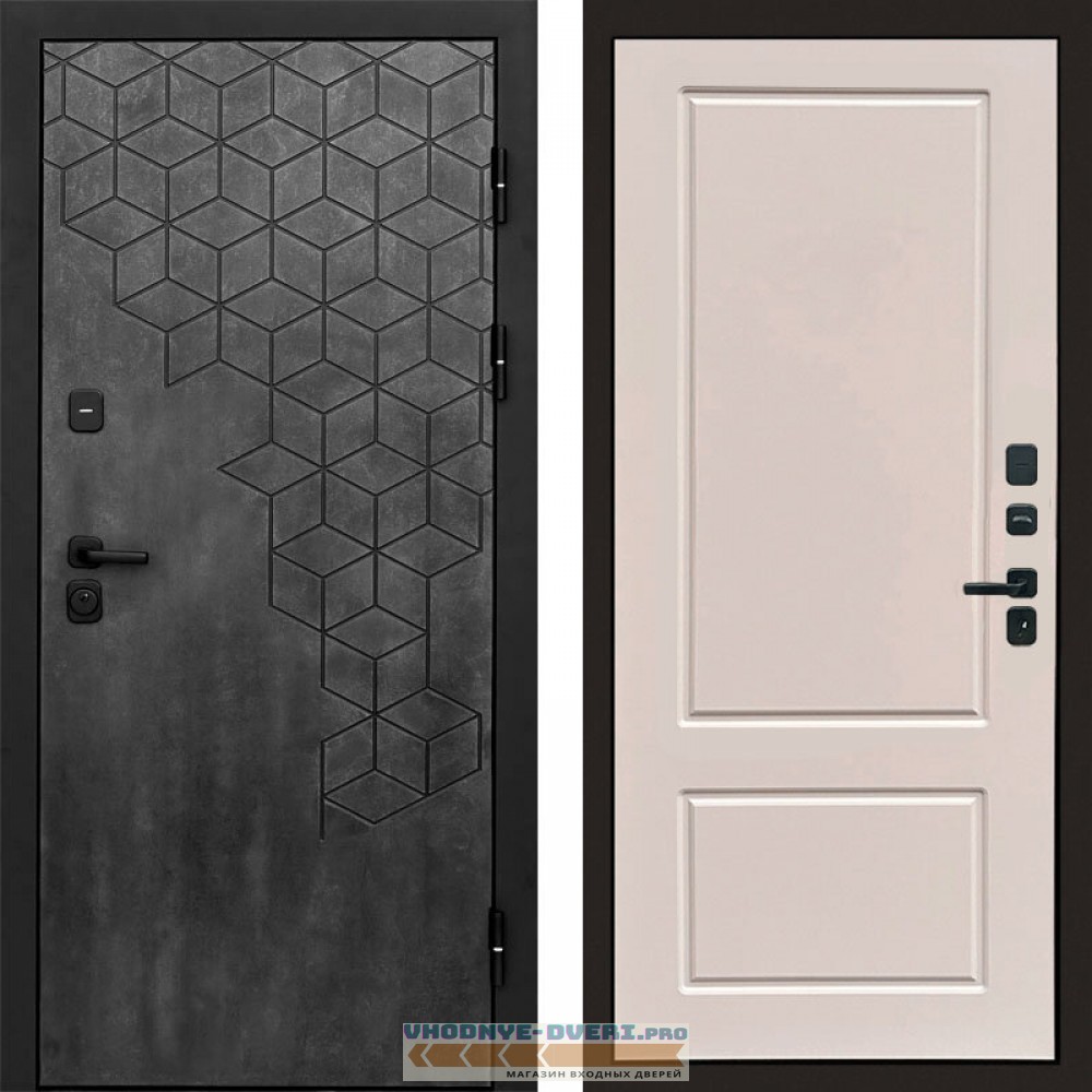 Входная дверь Спейс бетон Марсель слоновая кость