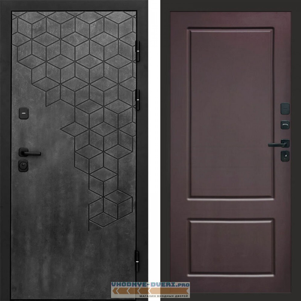 Входная дверь Спейс бетон Марсель шоколад