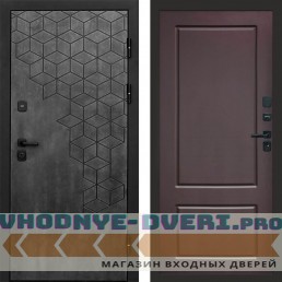 Входная дверь Спейс бетон Марсель шоколад