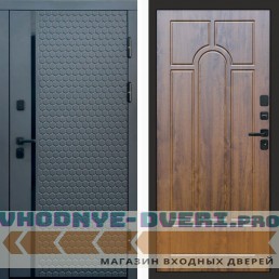 Входная дверь Simple графит Арка дуб