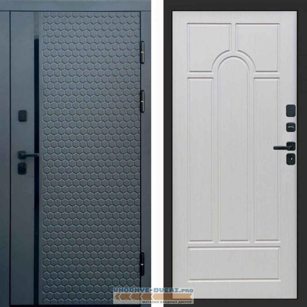 Входная дверь Simple графит Арка лиственница