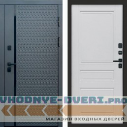 Входная дверь Simple графит Классика белый матовый