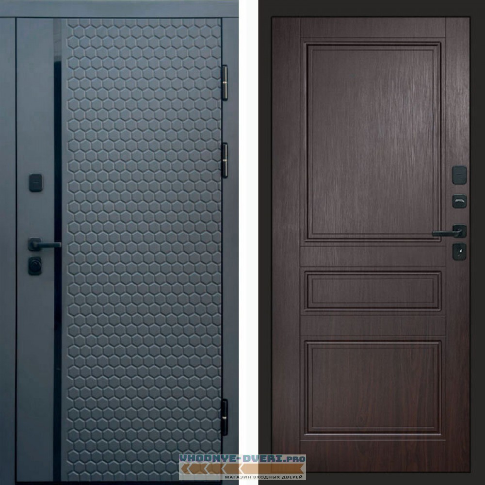 Входная дверь Simple графит Классика венге