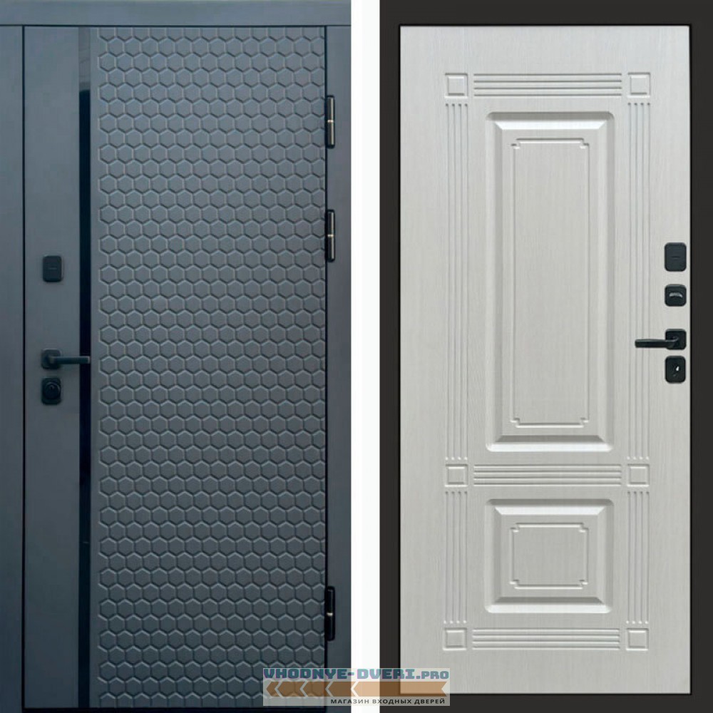 Входная дверь Simple графит Мадрид лиственница