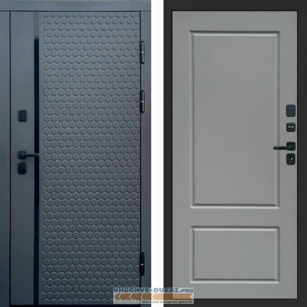 Входная дверь Simple графит Марсель grey софт