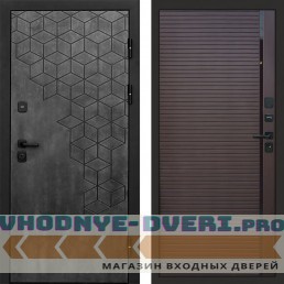 Входная дверь Спейс бетон Porte шоколад