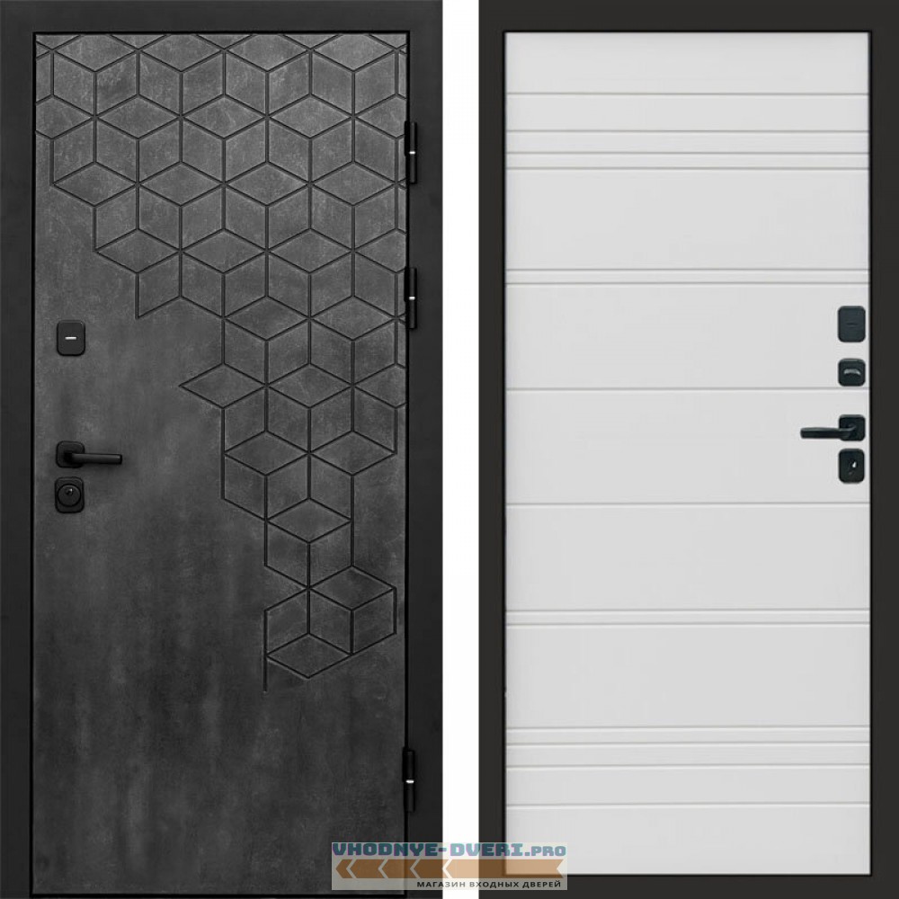 Входная дверь Спейс бетон White line