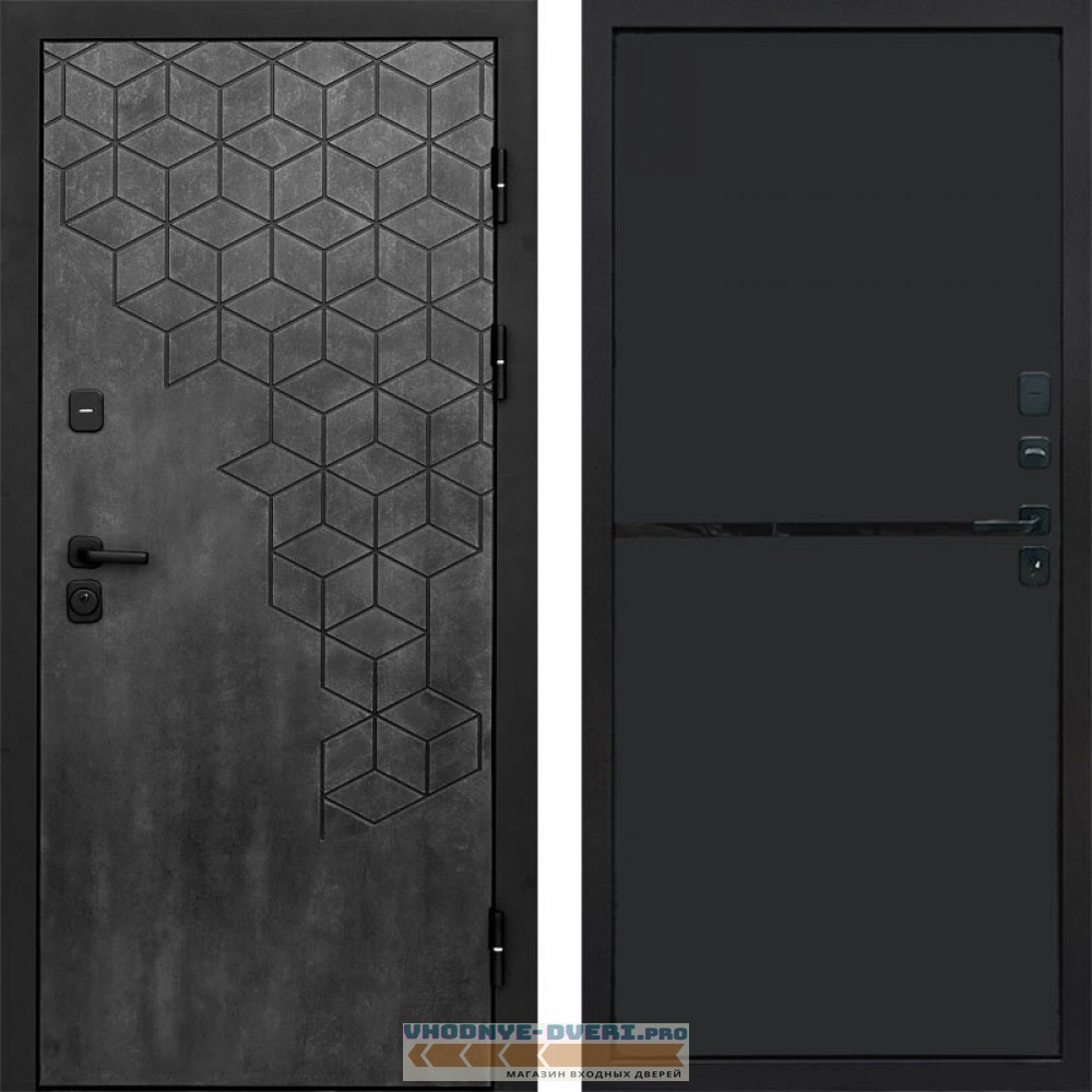 Входная дверь Спейс бетон Нео black