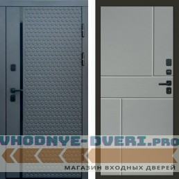 Входная дверь Simple графит Горизонт Grey софт