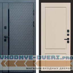 Входная дверь Simple графит Марсель слоновая кость