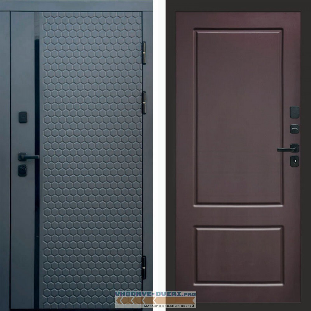 Входная дверь Simple графит Марсель шоколад