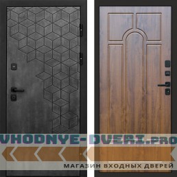 Входная дверь Спейс бетон Арка дуб