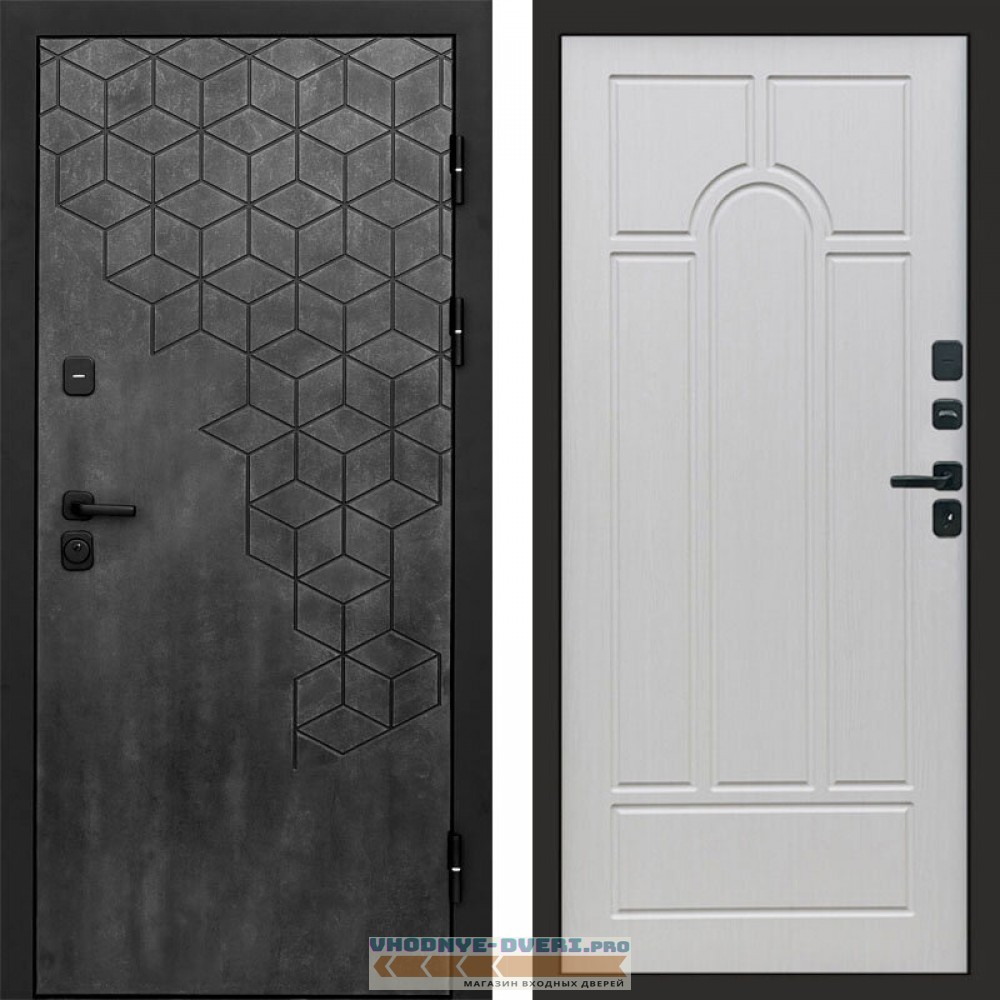 Входная дверь Спейс бетон Арка лиственница