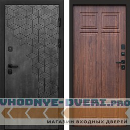 Входная дверь Спейс бетон Орех премиум