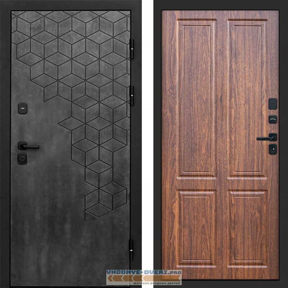 Входная дверь Спейс бетон Орех стандарт