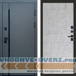Входная дверь Simple графит Горизонт бетон светлый