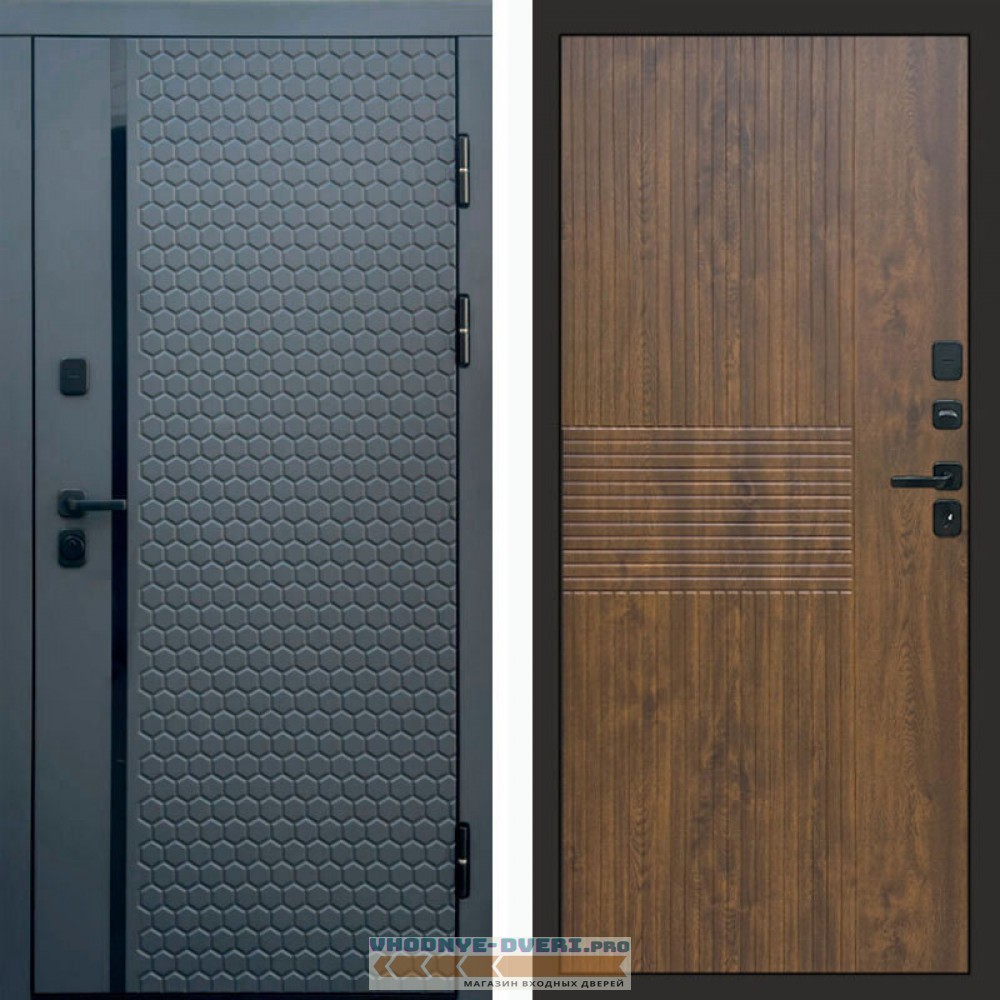 Входная дверь Simple графит Мастино дуб