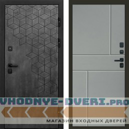 Входная дверь Спейс бетон Горизонт Grey софт