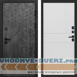 Входная дверь Спейс бетон Горизонт белый