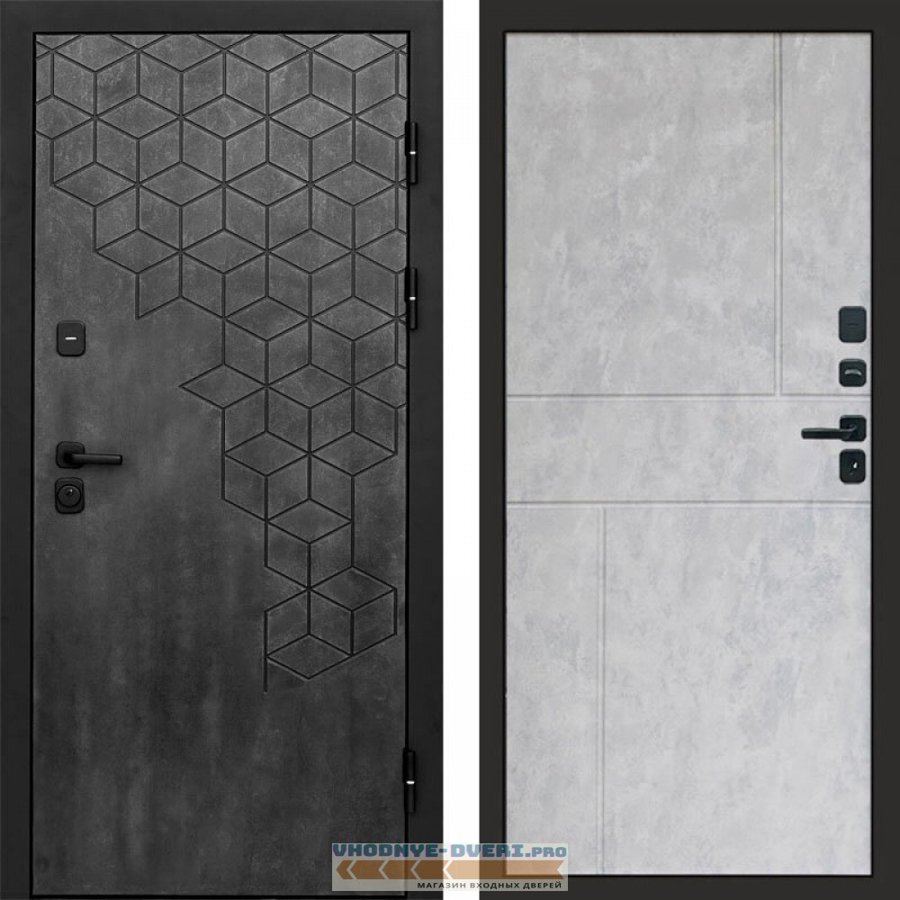 Входная дверь Спейс бетон Горизонт бетон светлый